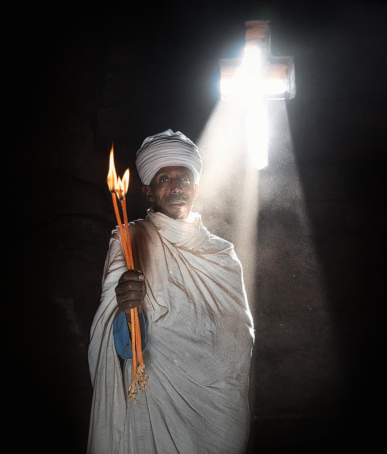 Lalibela Photograph - The Monk by Juan Luis Duran
