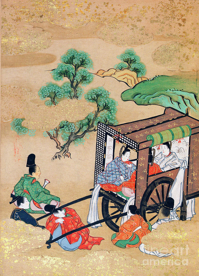 The Monk Shogakus Servants Resting Painting by Japanese School