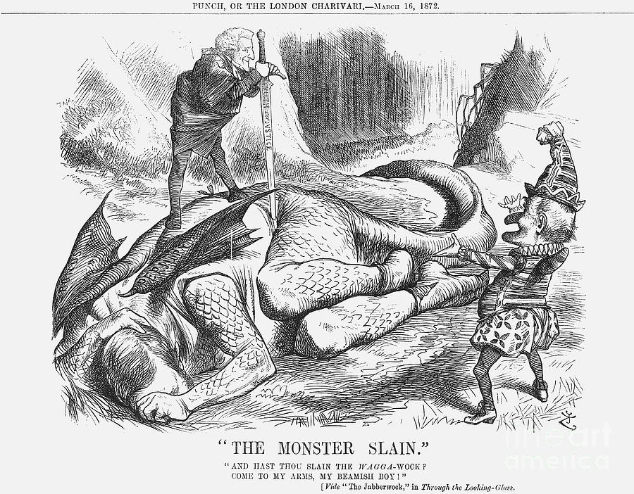 The Monster Slain, 1872. Artist Joseph Drawing by Print Collector