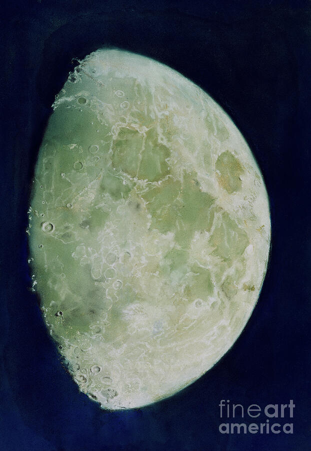 The Moon, Circa 1787 Pastel, Paper Drawing by John Russell