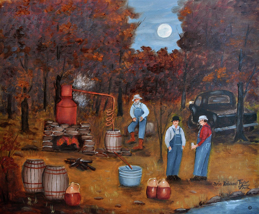 Fall Painting - The Moonshiners 10 by Arie Reinhardt Taylor