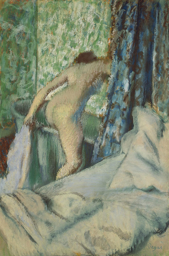 The Morning Bath, 1887-1890.  Pastel by Edgar Degas