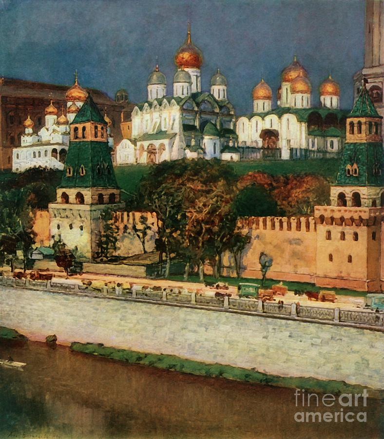 The Moscow Kremlin Drawing by Print Collector