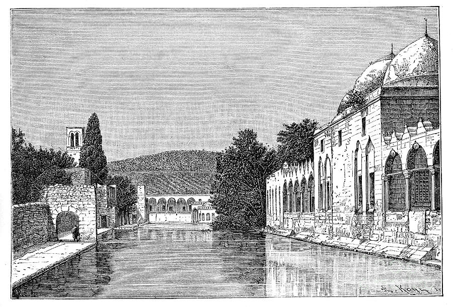 The Mosque And Fountain Of Abraham Drawing by Print Collector