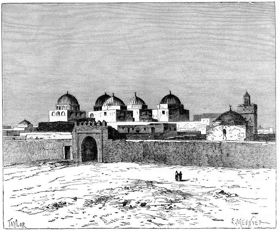 The Mosque Of The Swords, Kairwan Drawing by Print Collector