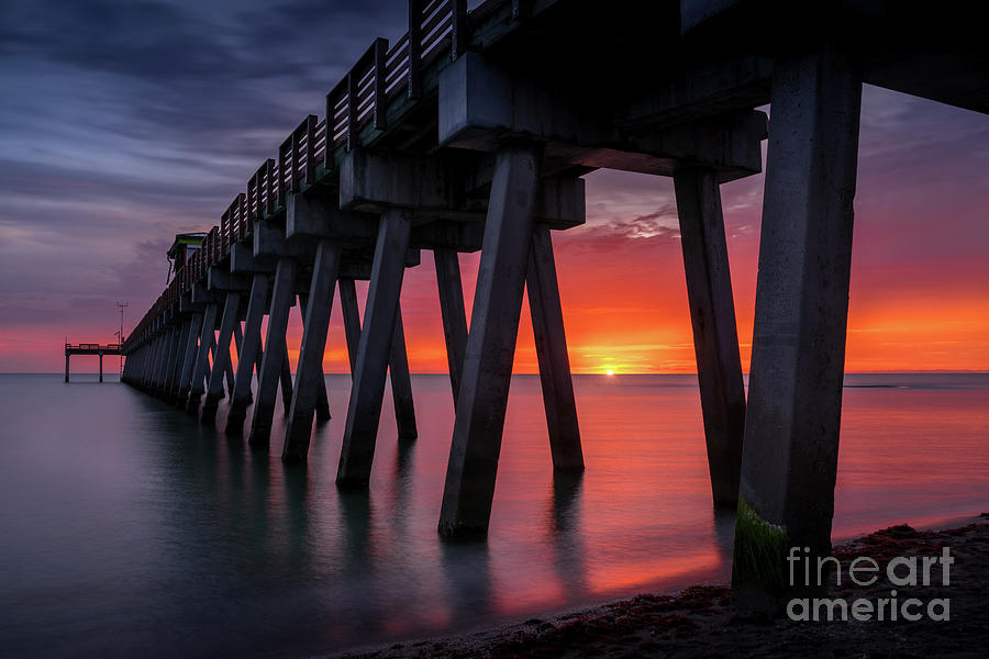 Architecture Photograph - The Most Amazing Sunset at the Pier in Venice, Florida 2 by Liesl Walsh