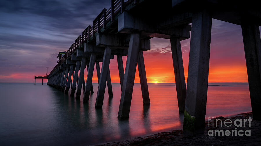 The Most Amazing Sunset at the Pier in Venice, Florida Photograph by Liesl Walsh