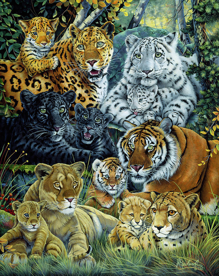 Animal Painting - The Mothers Pride by Jenny Newland
