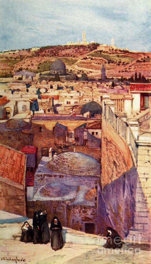 The Mount Of Olives From A House-top Drawing by Print Collector