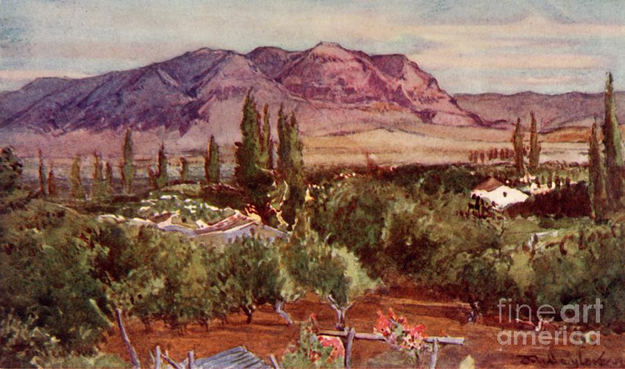 The Mount Of Temptation From Jericho Drawing by Print Collector