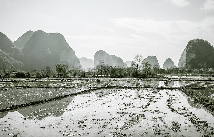 The mountains and countryside scenery in spring Photograph by Carl Ning