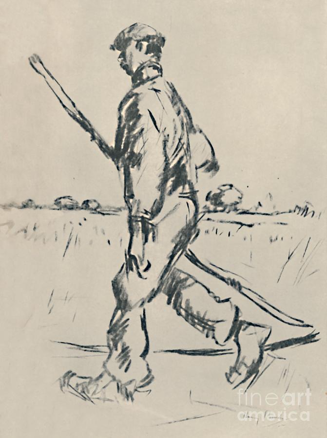 The Mower Drawing by Print Collector