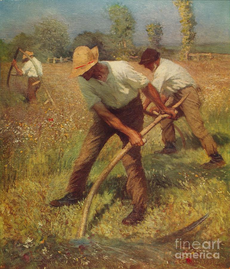 The Mowers Drawing by Print Collector