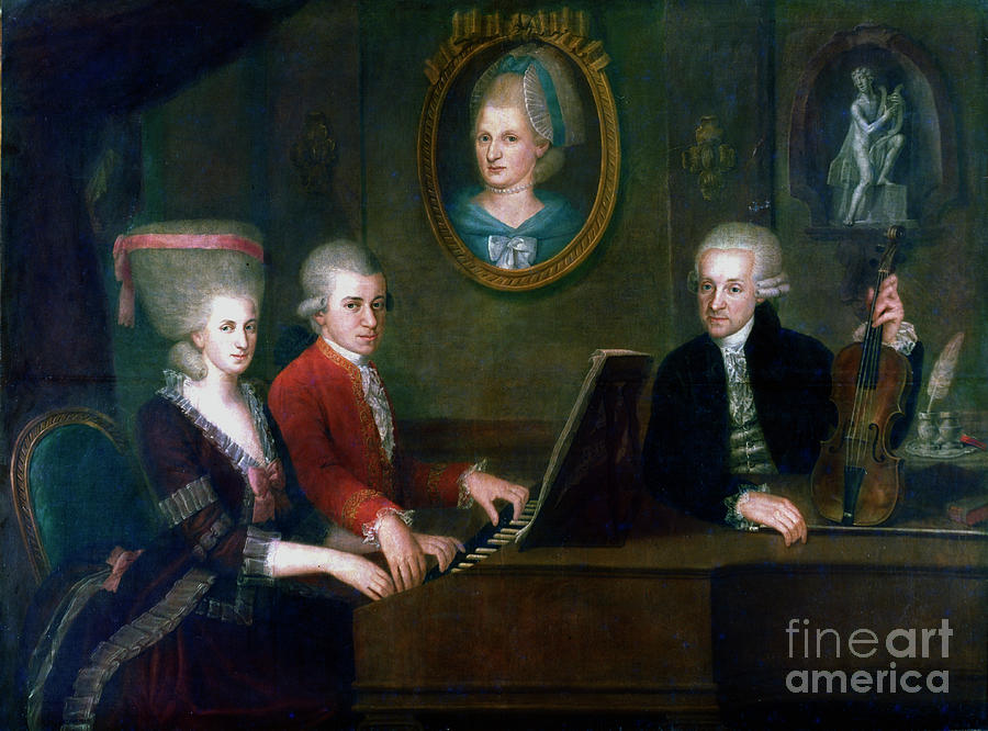 The Mozart Family, 1780-1781. Artist Drawing by Print Collector
