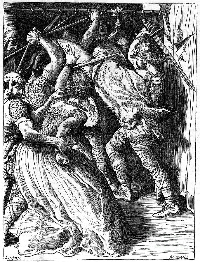 The Murder Of Cenulph D821, King Drawing by Print Collector