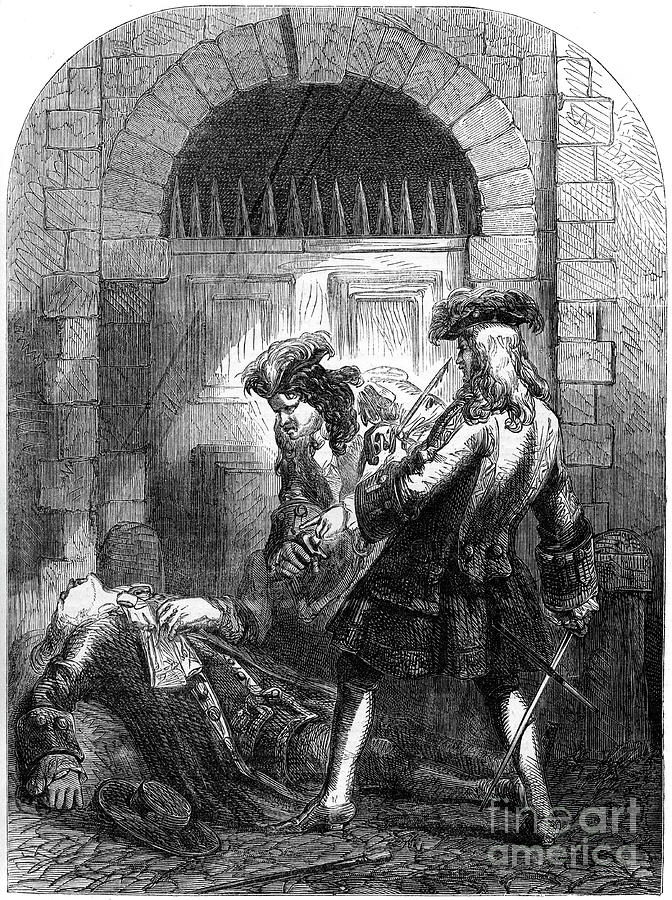 The Murder Of The Actor William Drawing by Print Collector