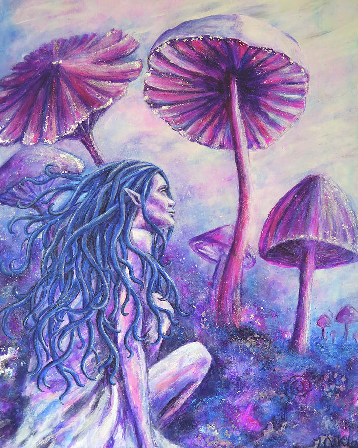 The Mushroom Ballet for the Tiny Dancer Painting by Zoe Oakley
