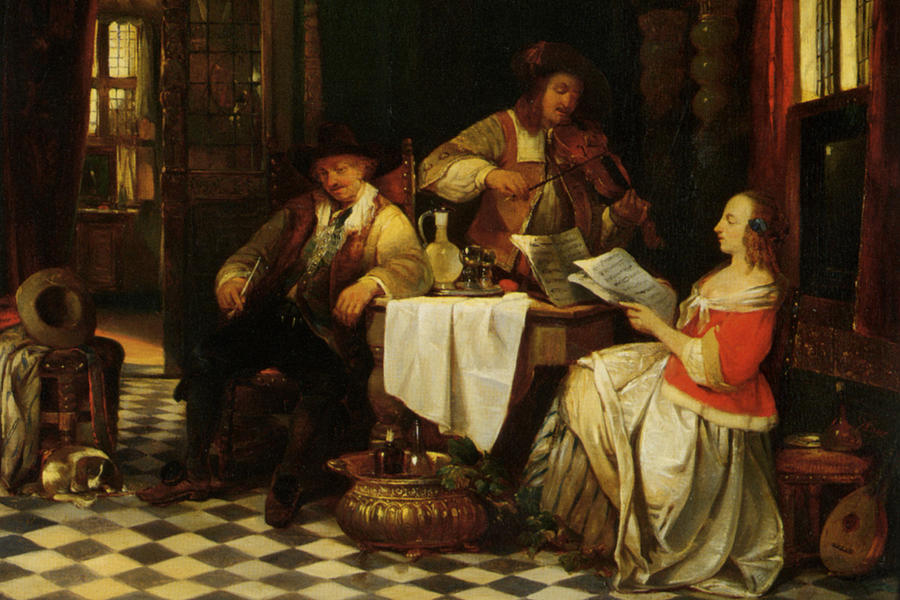The Musician Painting by Henri Leys