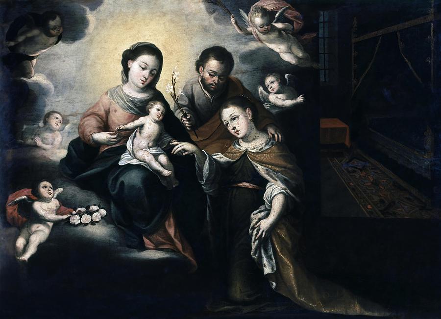 The Mystic Marriage of Saint Catherine. 1618 - 1620. Oil on canvas. Painting by Album