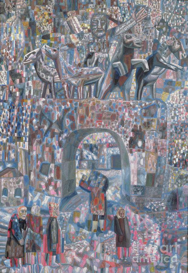 The Narva Gates, 1929 Painting by Pavel Nikolaevich Filonov