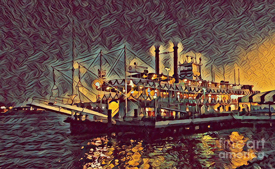 Boat Mixed Media - The Natchez of New Orleans  by John Malone