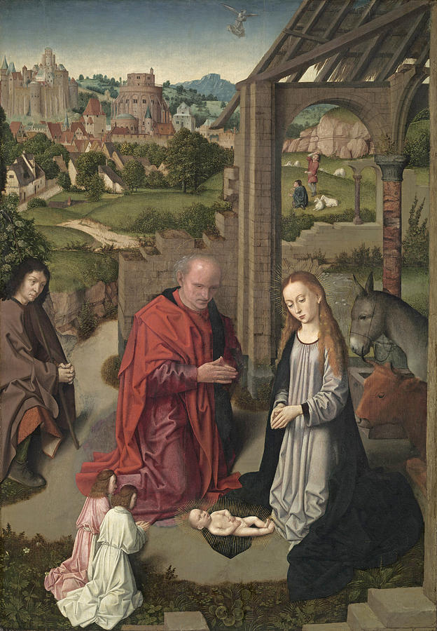 The Nativity 2 Painting by Gerard David