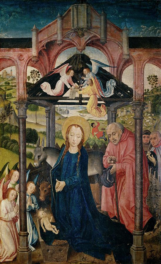 'The Nativity', ca. 1470, Spanish School, Panel, 103 cm x 60 cm, P02577 ...