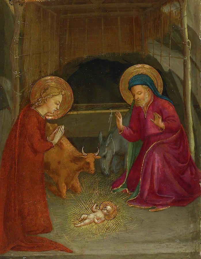Fra Angelico Painting - The Nativity by Fra Angelico