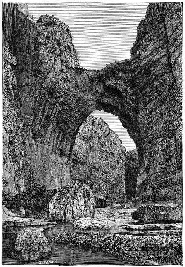 The Natural Arch Of Constantine, C1890 Drawing by Print Collector