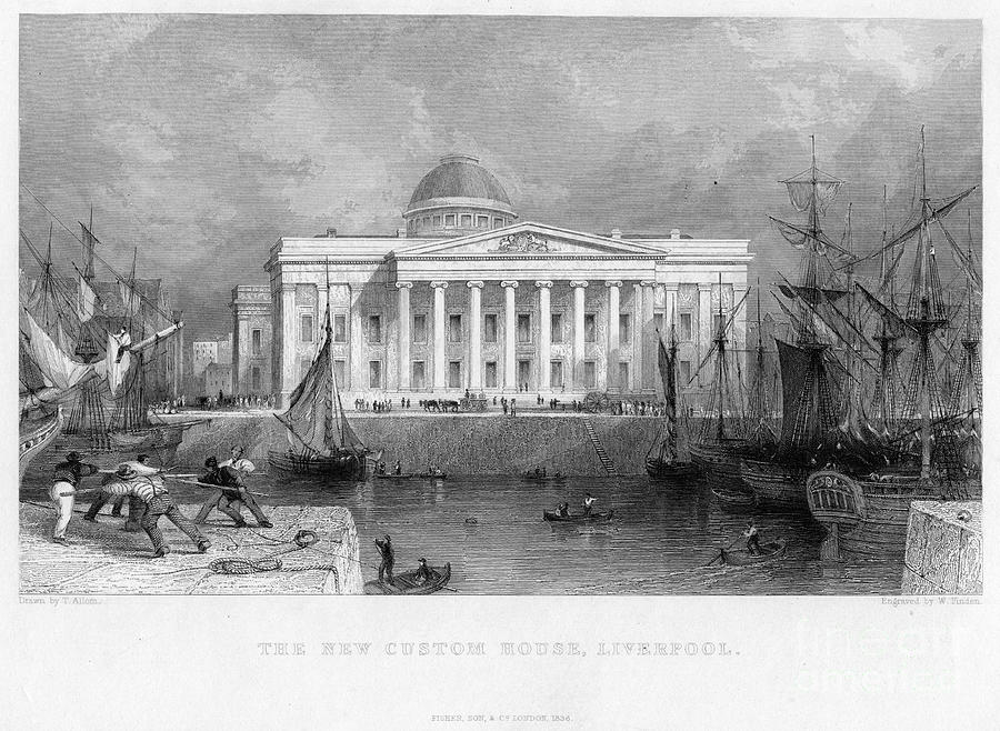 The New Custom House, Liverpool Drawing by Print Collector