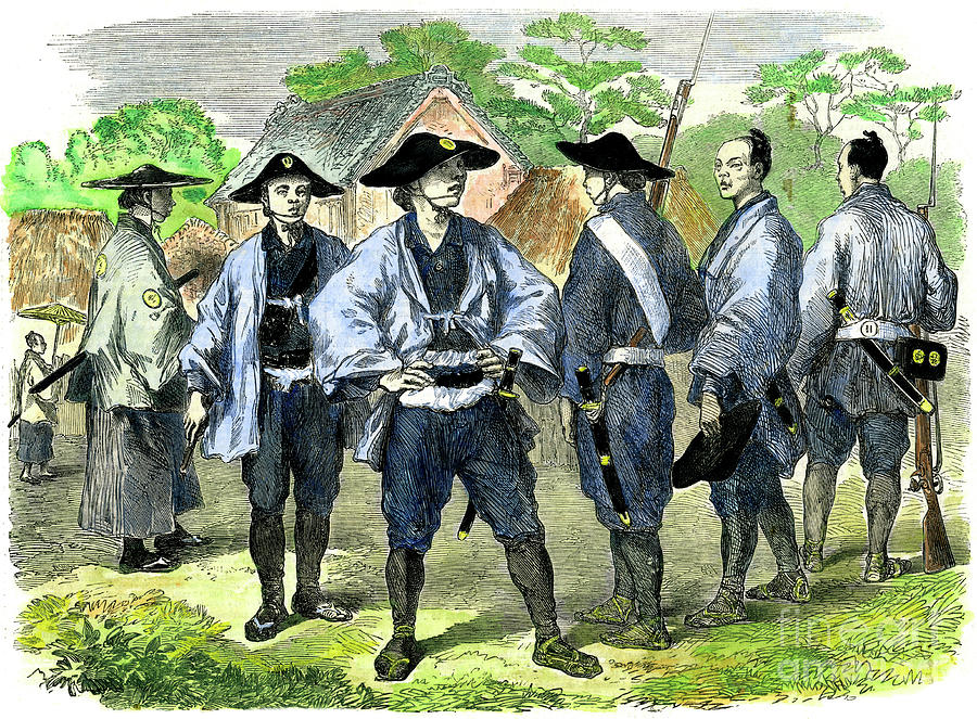 The New Levy Of Japanese Infantry, 19th Drawing by Print Collector