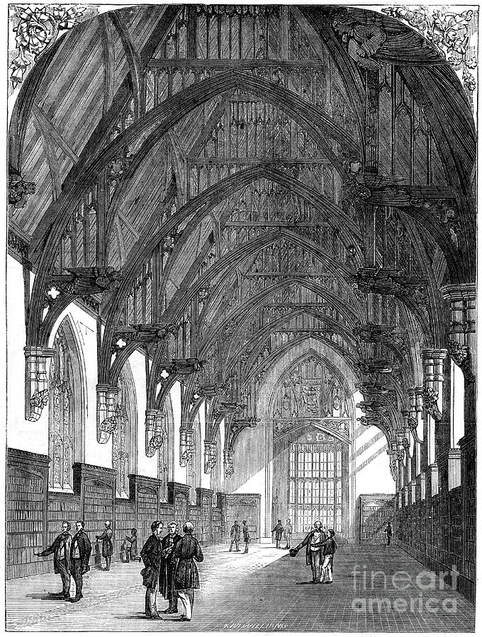 The New Middle Temple Library, 1861 Drawing by Print Collector