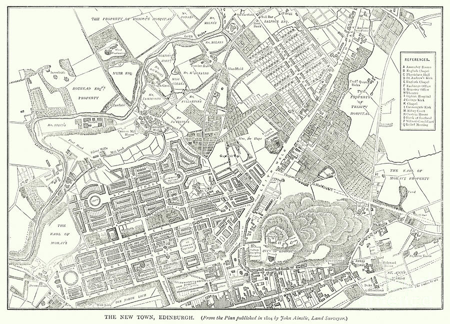 The New Town, Edinburgh Drawing by English School | Fine Art America