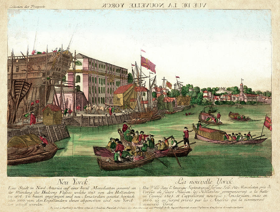 The New York (Port) Painting by Balthasar Friedrich Leizelt