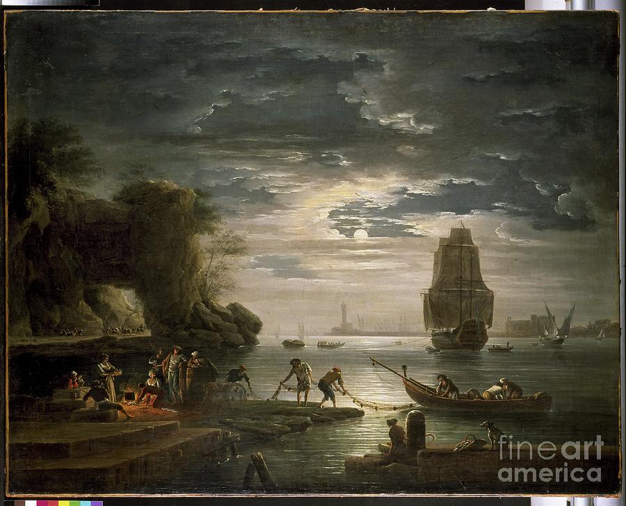 The Night Painting by Claude Joseph Vernet