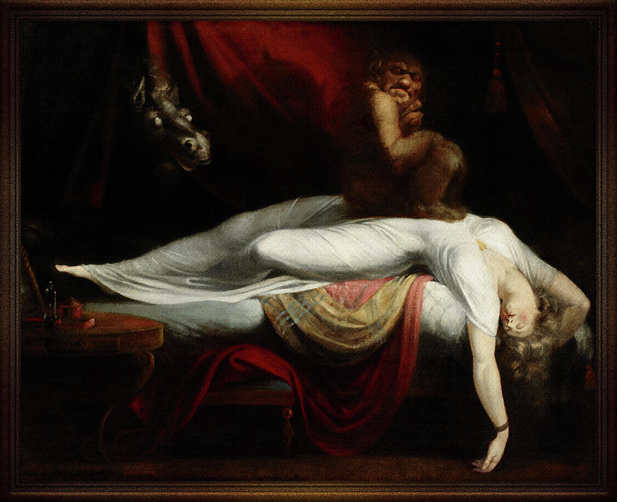 The Nightmare by Henry Fuseli Old Masters Reproductions Painting by Rolando Burbon