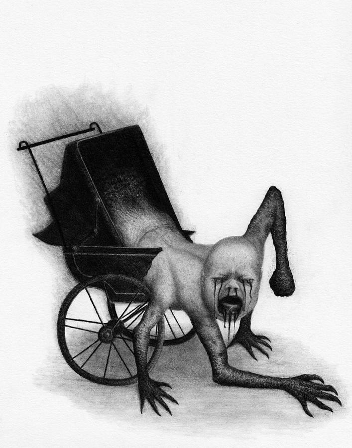 The Nightmare Carriage - Artwork  Drawing by Ryan Nieves