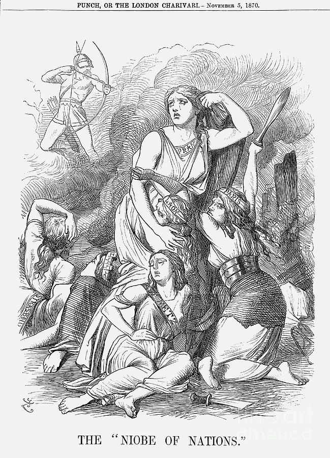 The Niobe Of Nations, 1870. Artist Drawing by Print Collector