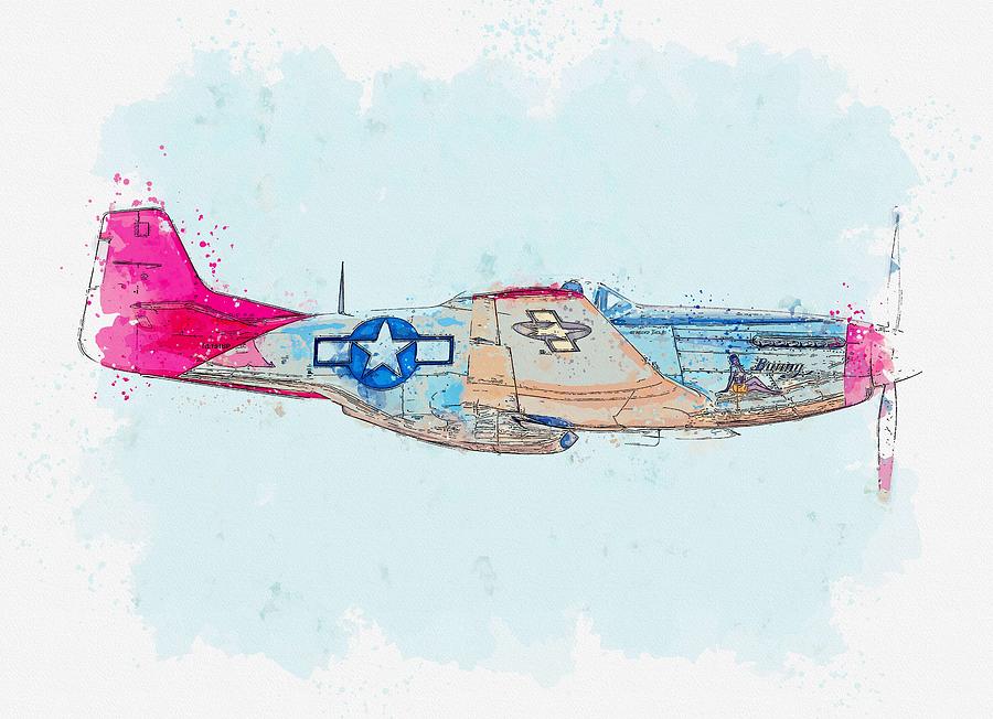 The North American Aviation P-51 Mustang is an American long-range, single-seat fighter and fighter- by Celestial Images The North American Aviation P-51 Mustang is an American long-range, single-seat fighter and fighter- by Celestial Images