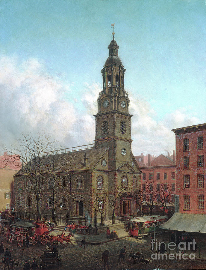 The North Dutch Church Drawing by Heritage Images