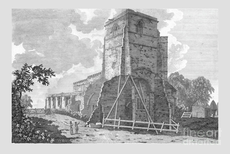 The North West Aspect Of The Priory Drawing by Print Collector
