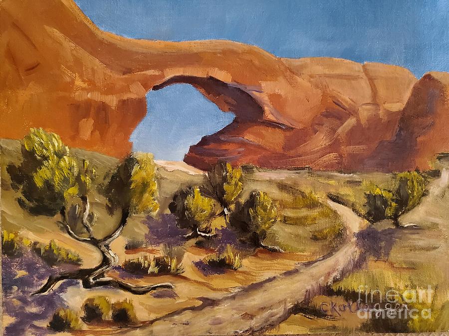 The North Window at Arches National Park Painting by Carolyn Kollegger ...