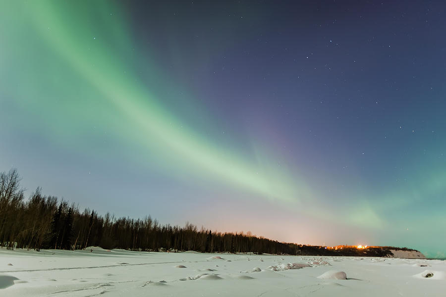 The Northern Lights In The Sky Above Photograph By Kevin Smith   Design 