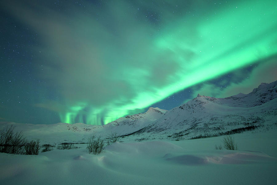 The Northern Lights In Tromsø, Arctic Photograph by Antonyspencer