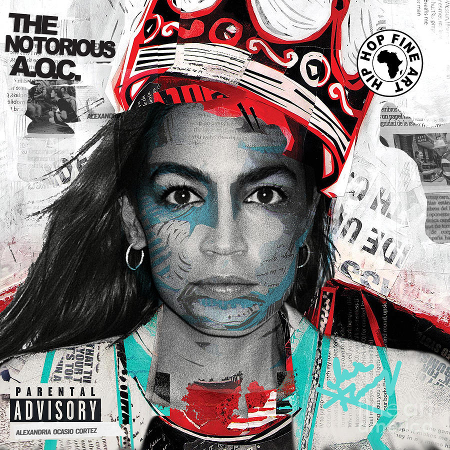 New York City Digital Art - The Notorious Aoc by Isis Kenney