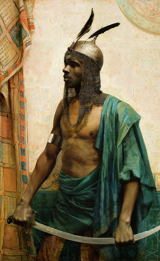 Warren Painting - The Nubian Guard, 1883 by Charles Knighton Warren