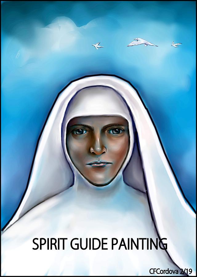 The nun Digital Art by Carmen Cordova