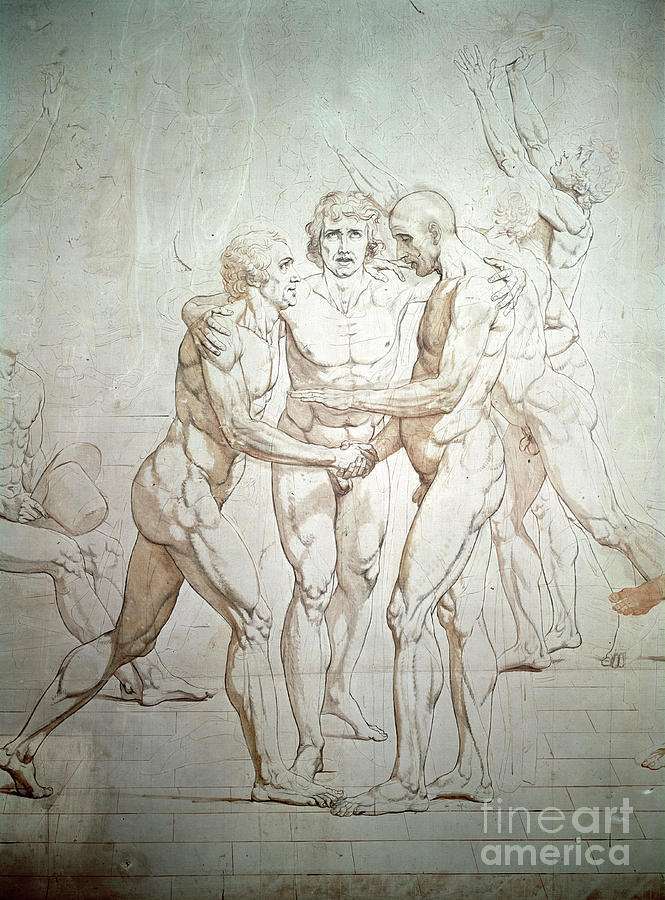 The Oath Of The Tennis Court Drawing by Print Collector