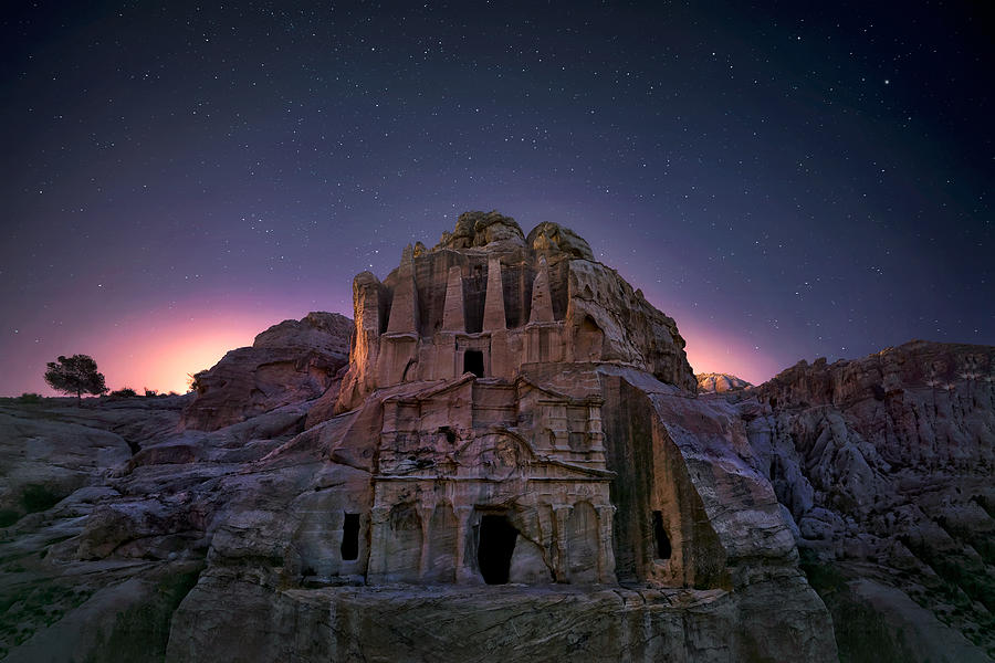Jordan Photograph - The Obelisk Tomb by Jess M. Garca