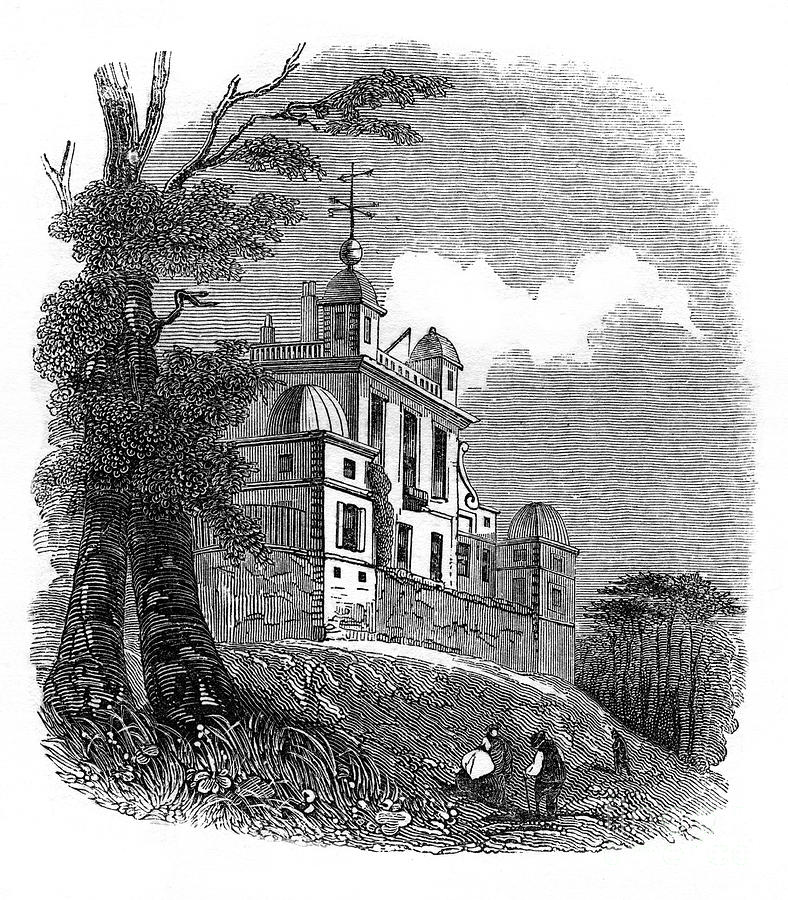 The Observatory At Greenwich, 1836 Drawing by Print Collector